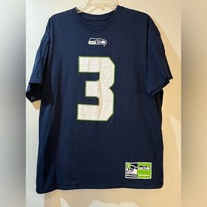Seattle Seahawks Russel Wilson Jersey Tee Men’s Sz XL